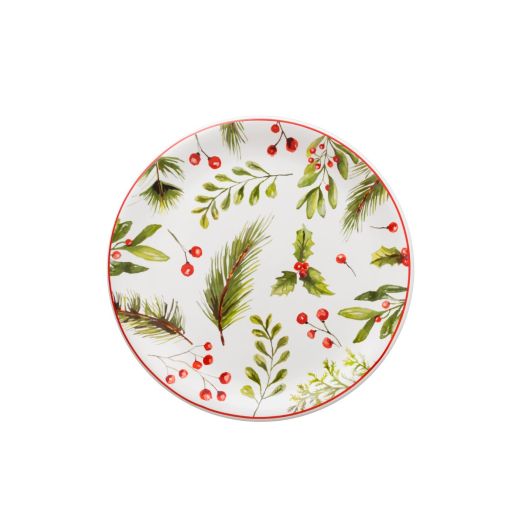 NUOVACER Holly Cake Plate Round