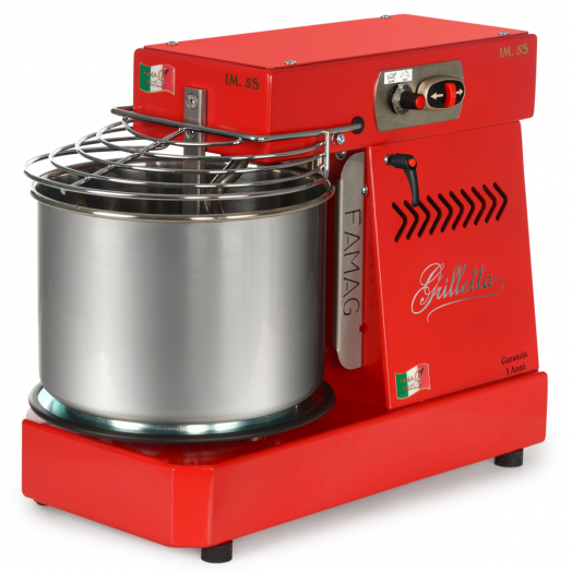 FAMAG Grilletta 5kg Dough Mixer RED - Variable Speed & Removable Bowl HIGH HYDRATION