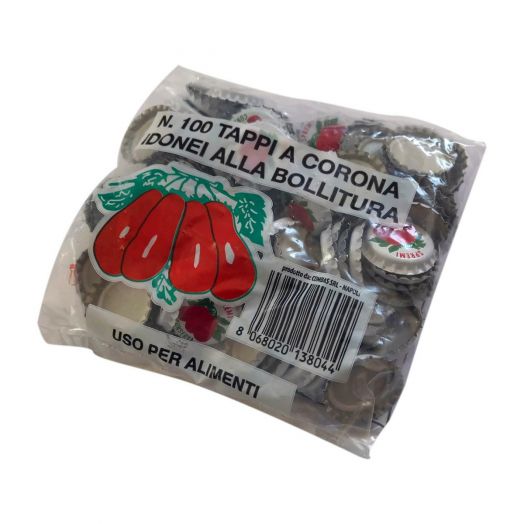 Crown Seals for Beer Bottles - 100 pack - Tomato Design