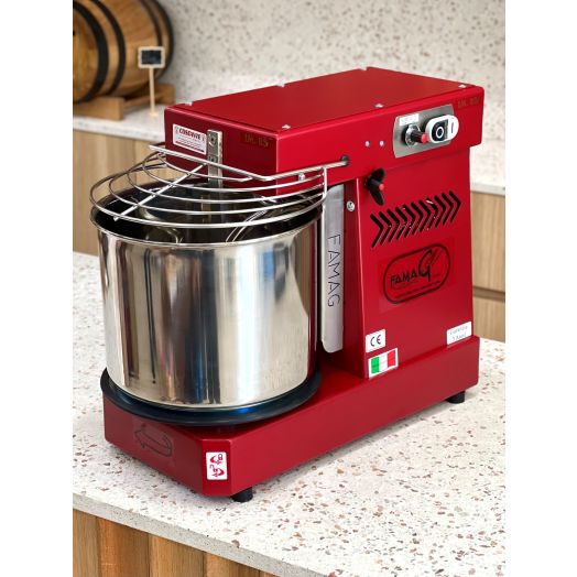 FAMAG Grilletta 8kg Dough Mixer - Variable Speed & Removable Bowl - RUBY RED