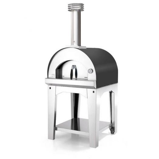 Fontana Margherita Anthracite Wood Oven - With Stand