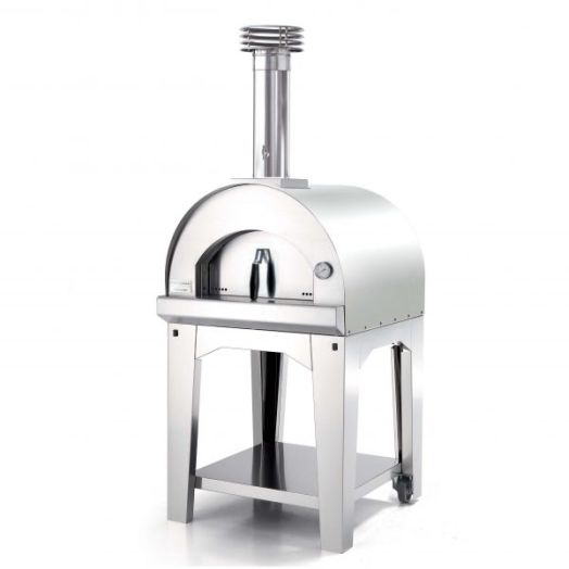 Fontana Margherita Stainless Steel Wood Oven - with Stand