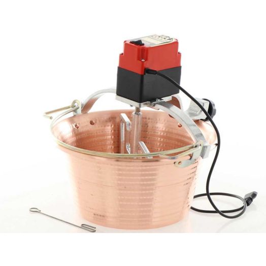 Electric Stirring Copper Pot - Flat Base 38cm 