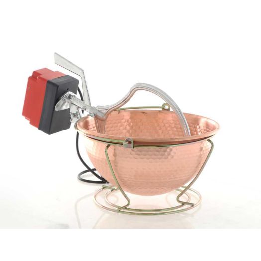 Electric Stirring Copper Pot - Rounded Base 32cm 