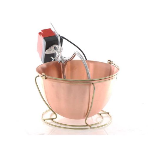 Electric Stirring Copper Pot - Rounded Base 26cm 