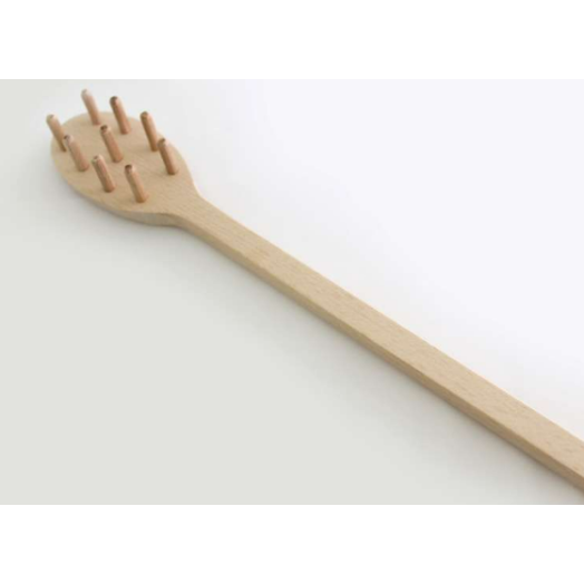 Wooden spaghetti fork in beech-wood
