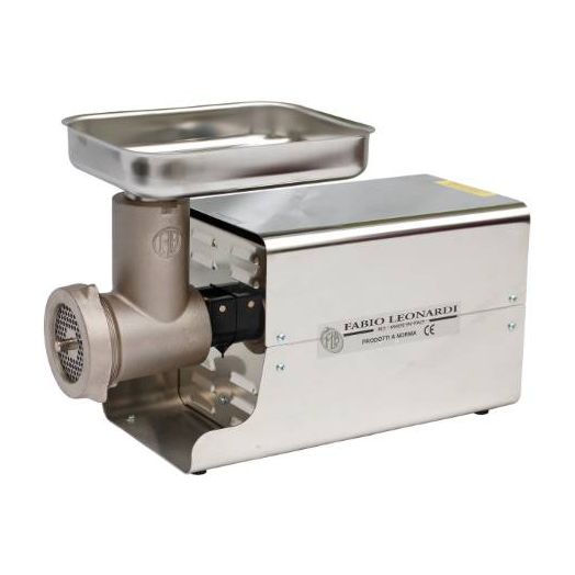 Fabio Leonardi (FLB) MR6 1.5HP Electric Meat Mincer Unger #32 Attachment - Stainless Steel Cover