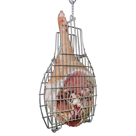 Heavy stainless steel prosciutto press /  cage